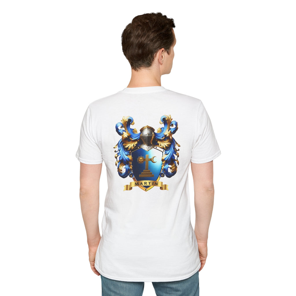 Family Crest Unisex Softstyle T-Shirt - Honor Your Heritage in Comfort