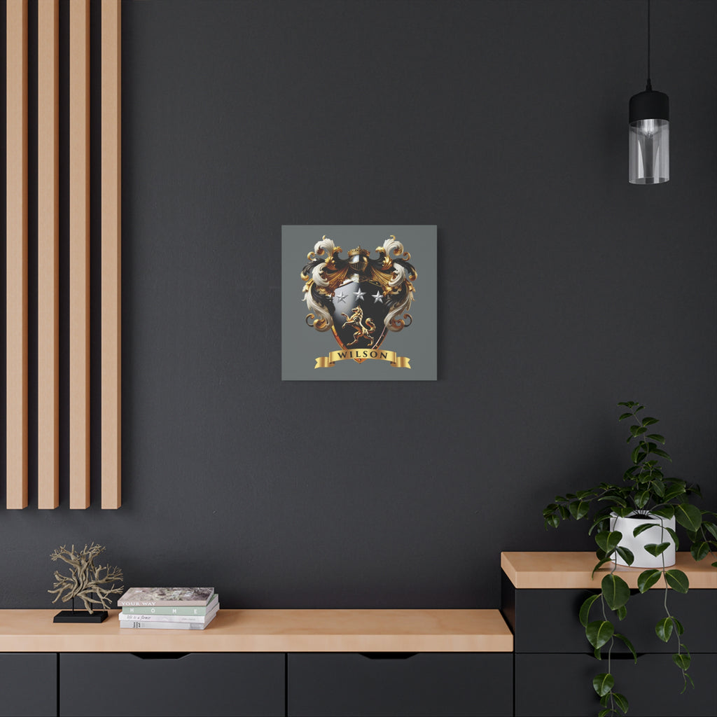Wilson Family Crest Canvas Wall Art
