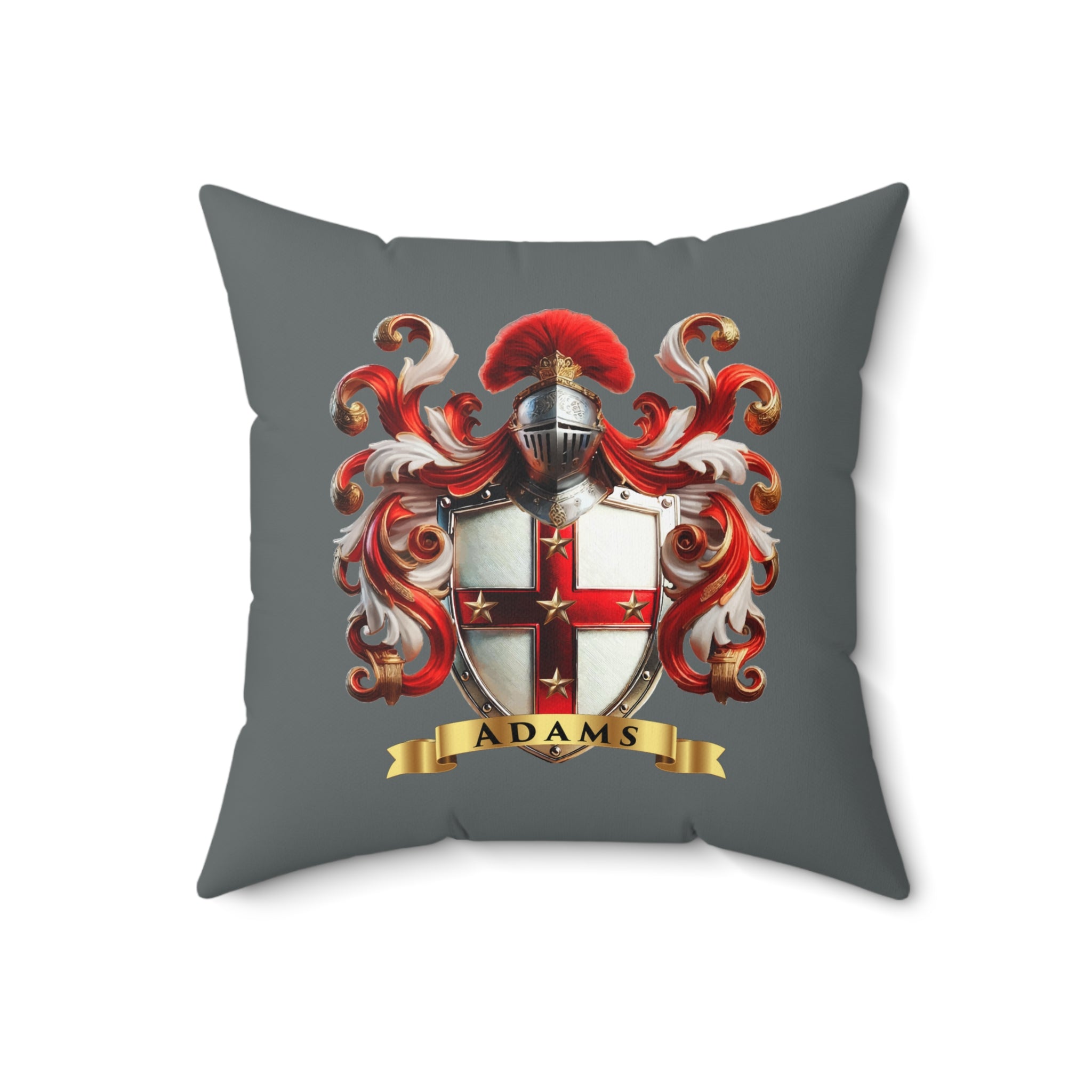 Adams Heraldic Crest Decorative Pillow