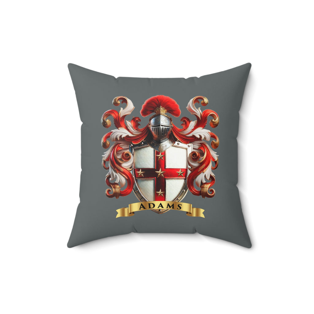 Adams Heraldic Crest Decorative Pillow