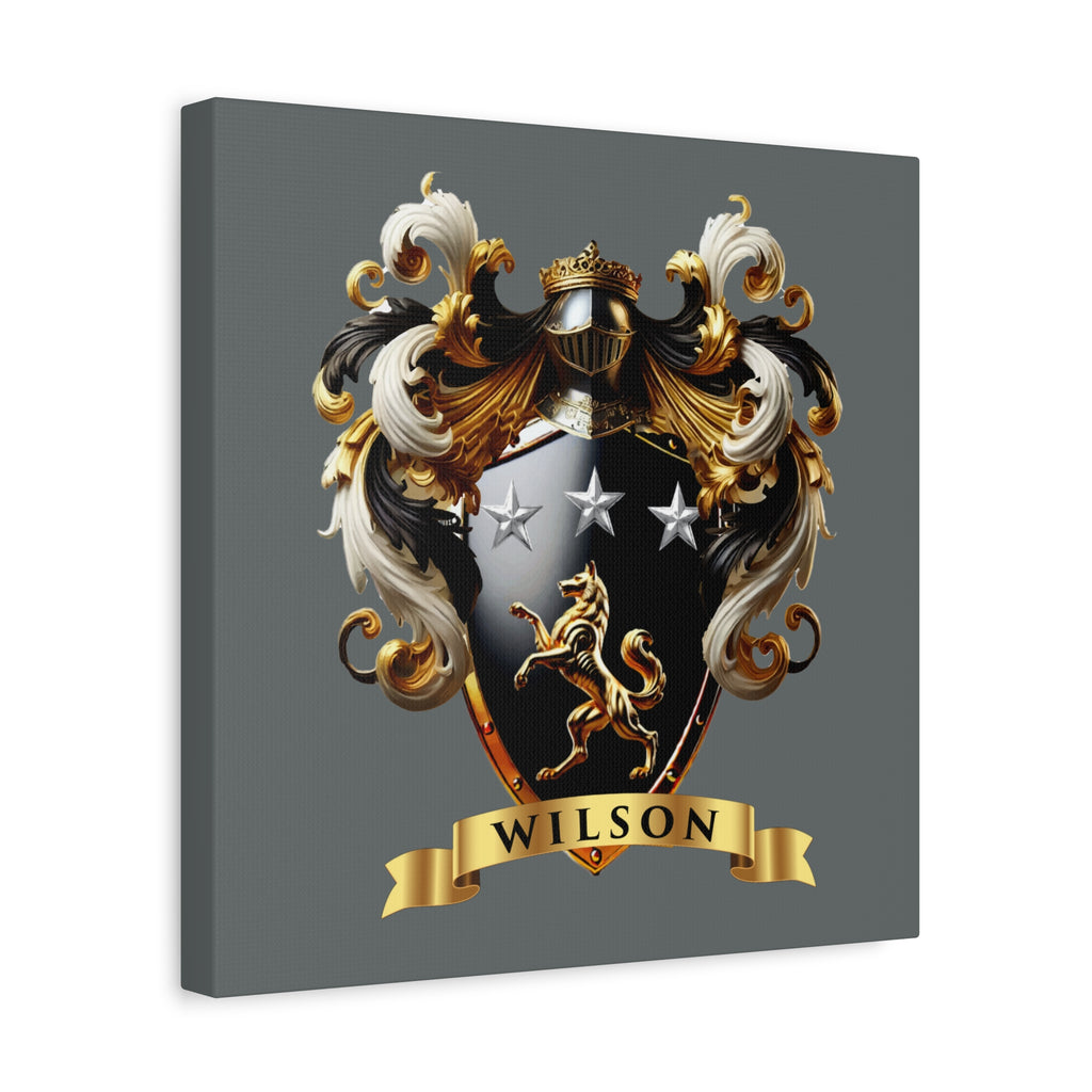 Wilson Family Crest Canvas Wall Art