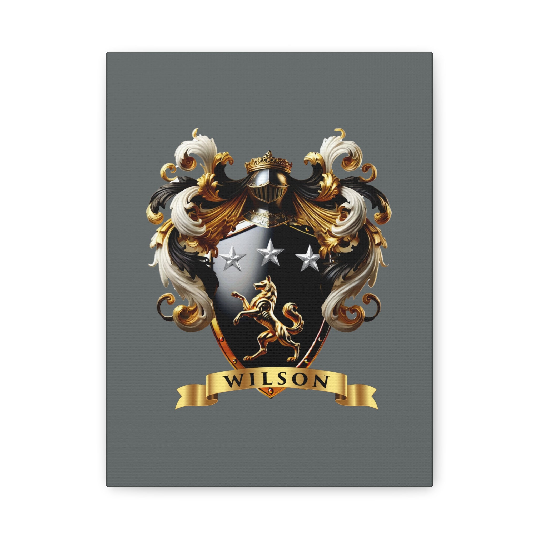 Wilson Family Crest Canvas Wall Art