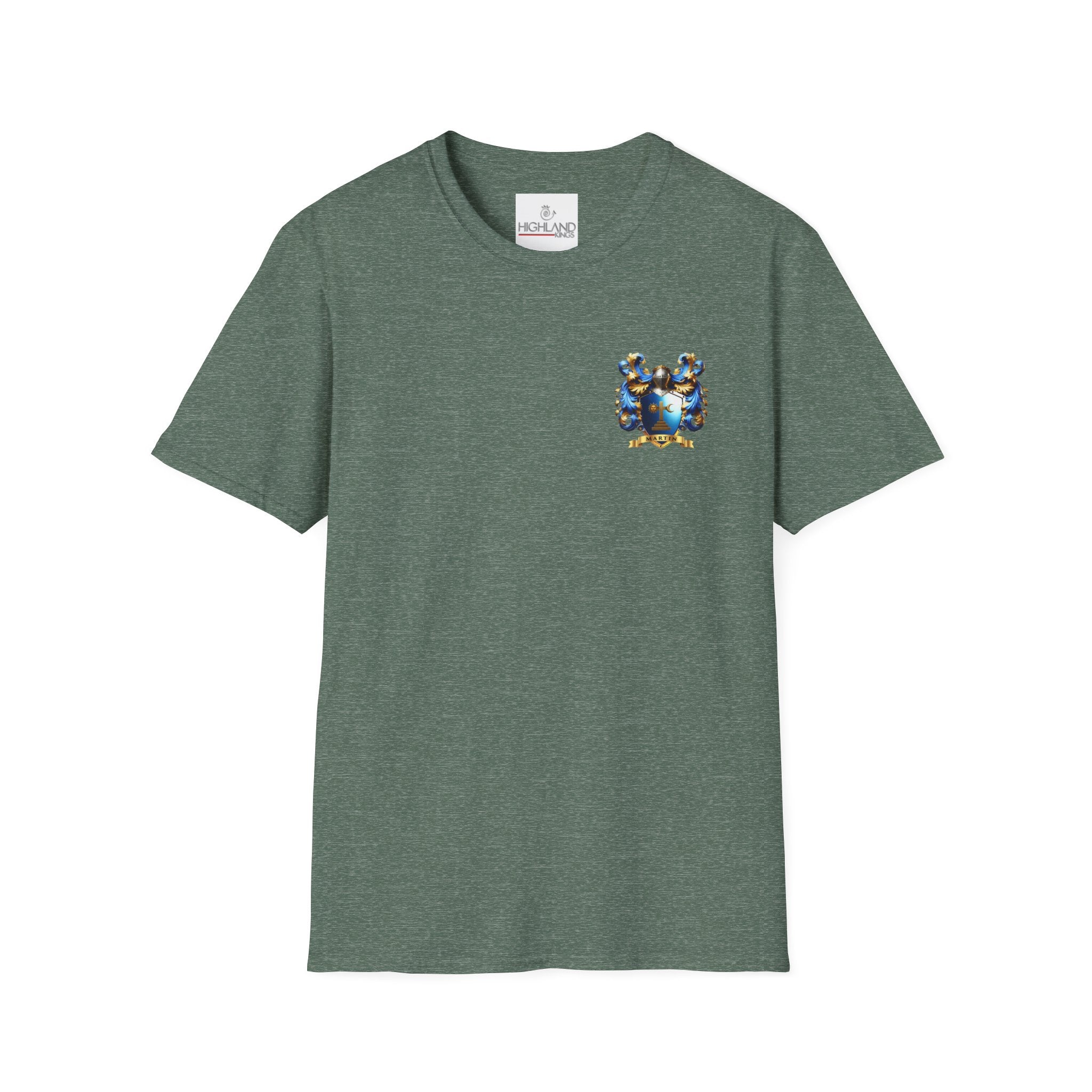 Family Crest Unisex Softstyle T-Shirt - Honor Your Heritage in Comfort