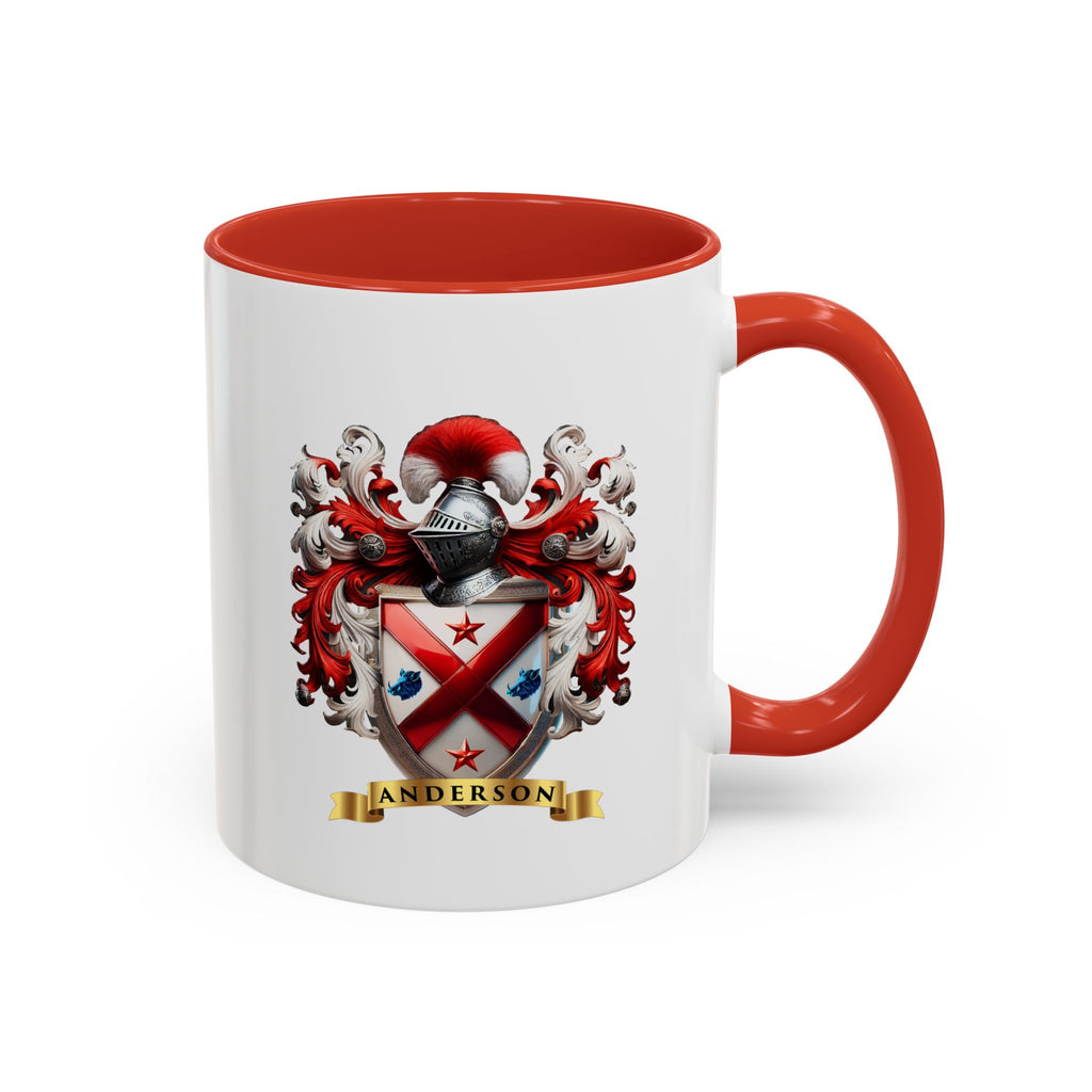 Anderson Family Crest, Complete Heraldic Design Accent Coffee Mug (11, 15oz)