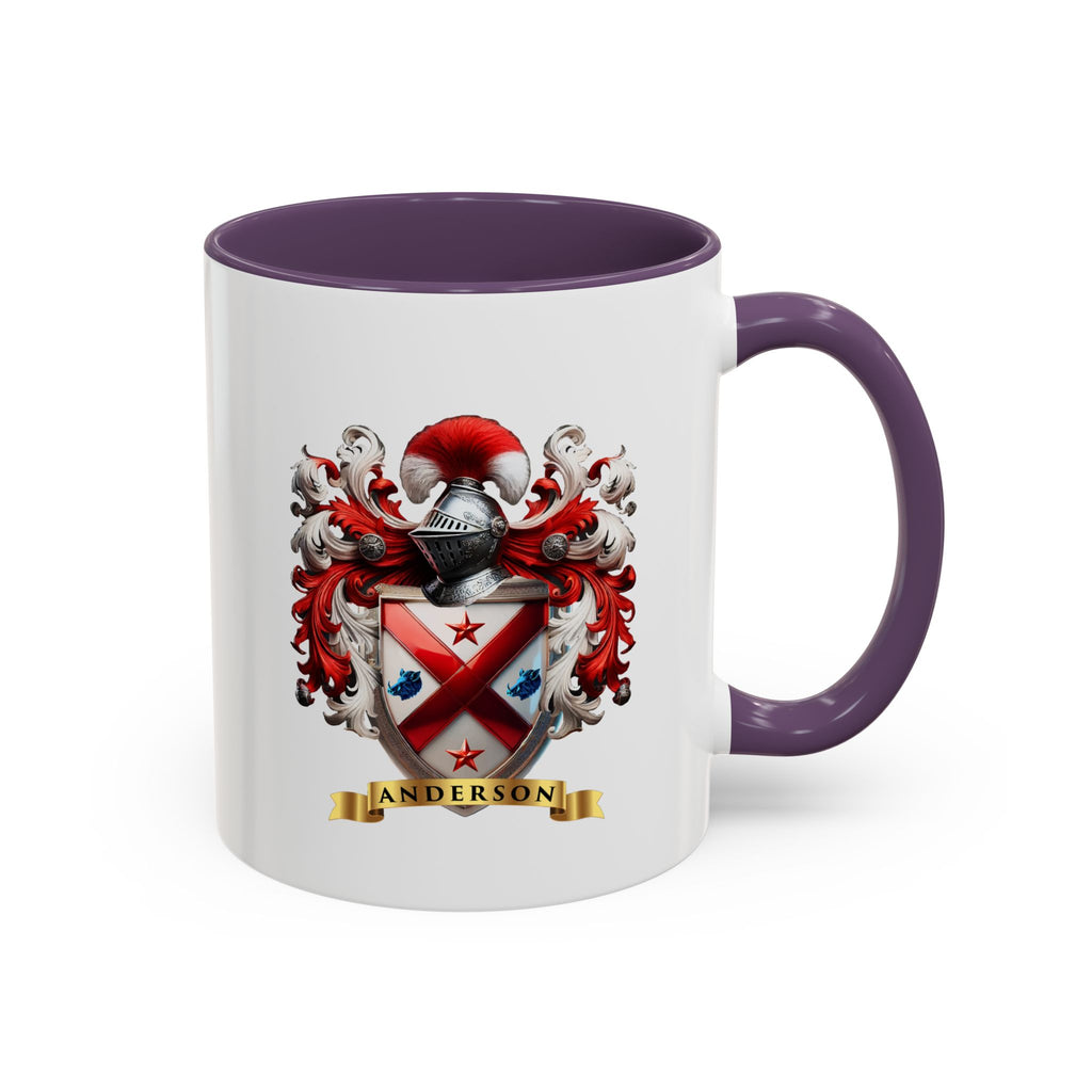 Anderson Family Crest, Complete Heraldic Design Accent Coffee Mug (11, 15oz)