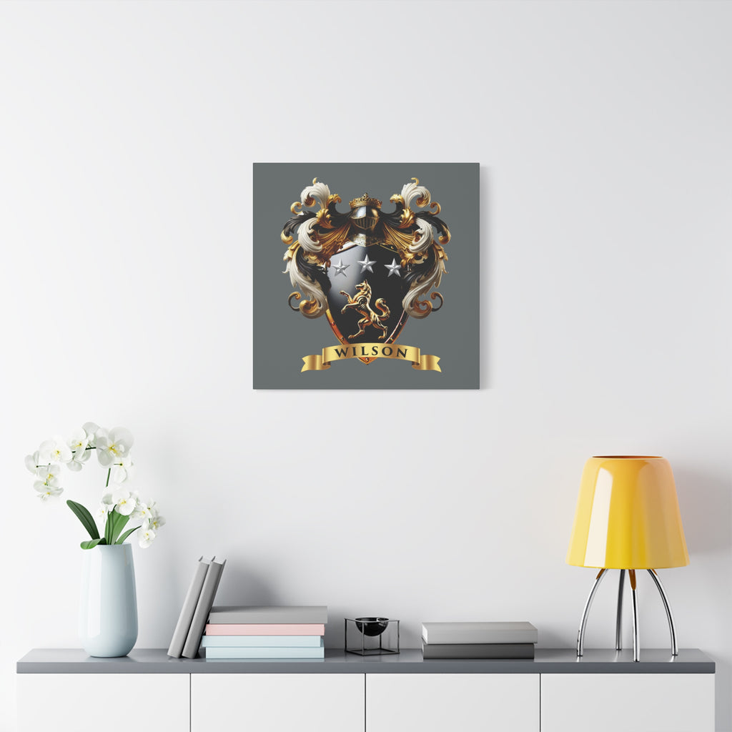 Wilson Family Crest Canvas Wall Art