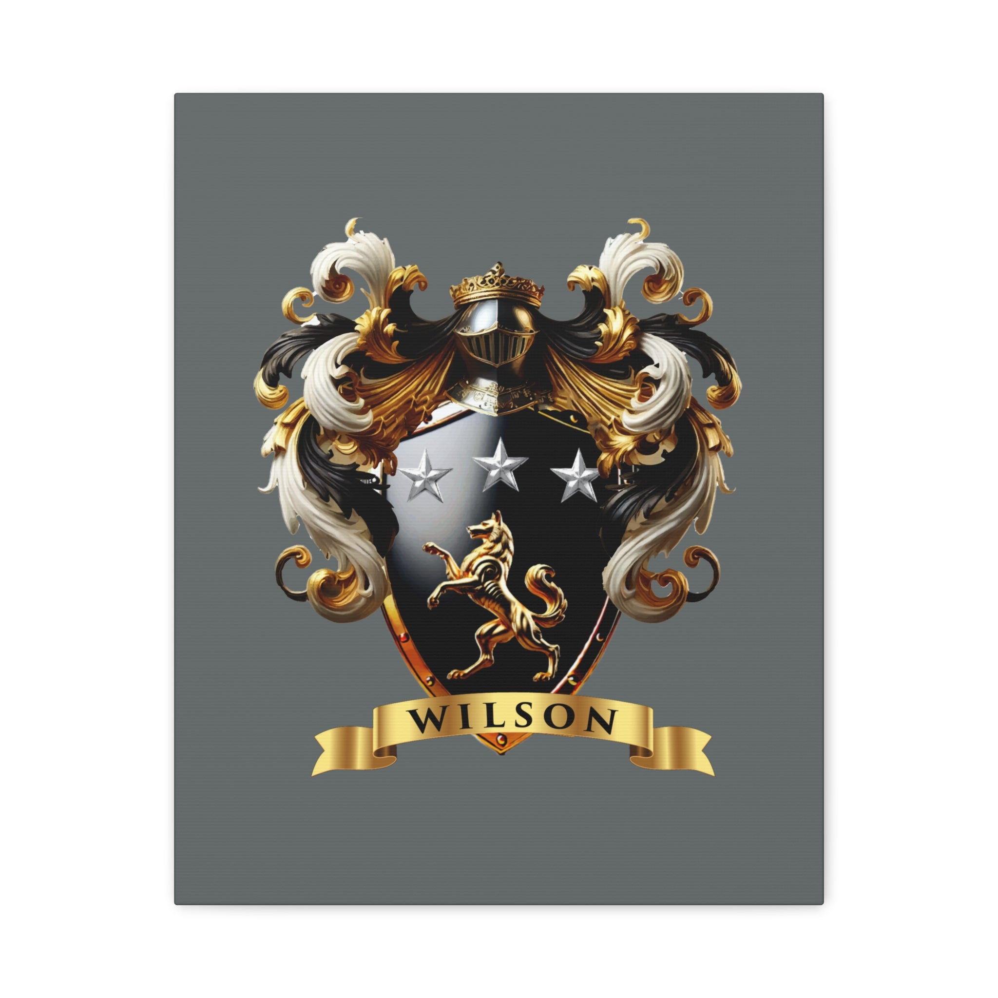Wilson Family Crest Canvas Wall Art
