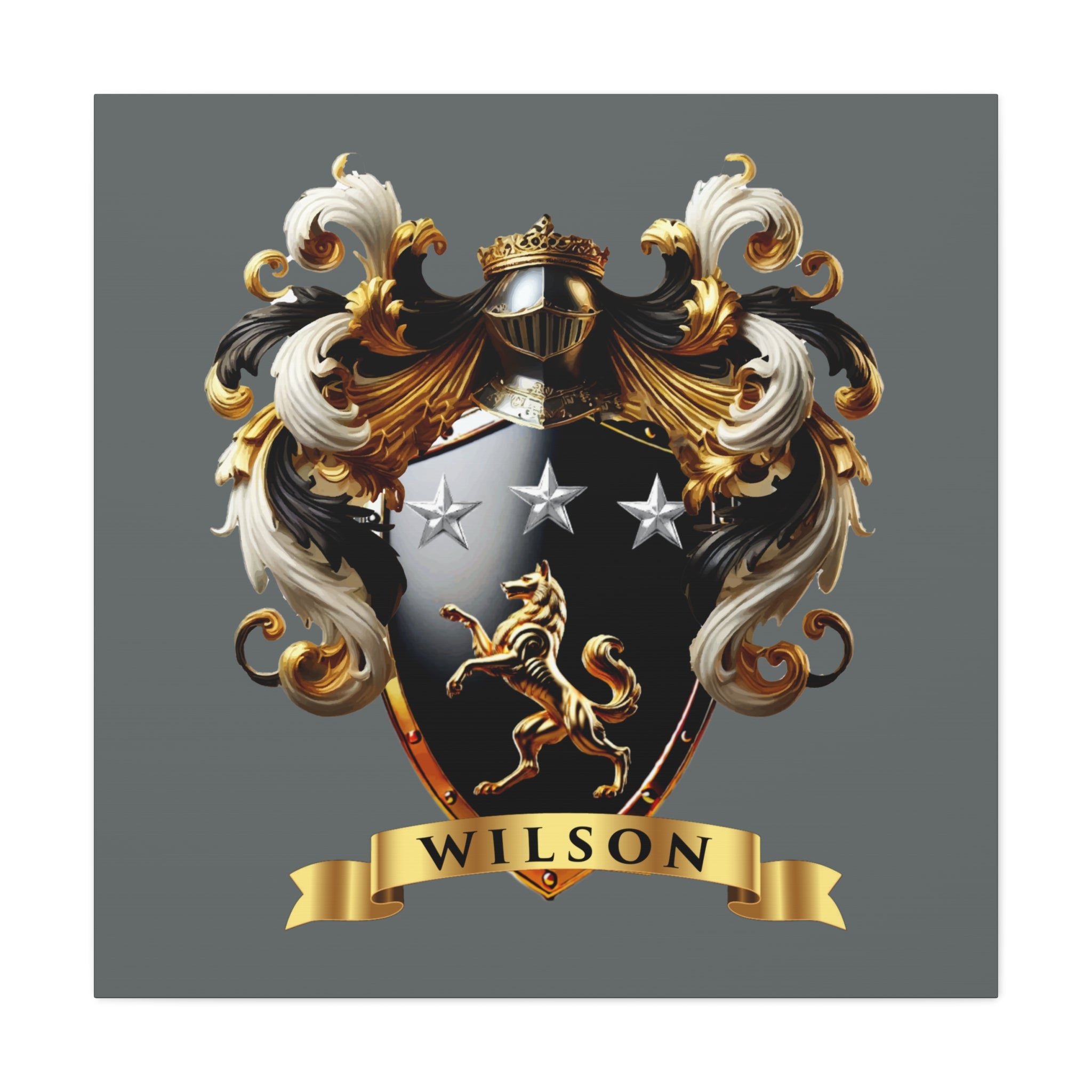 Wilson Family Crest Canvas Wall Art
