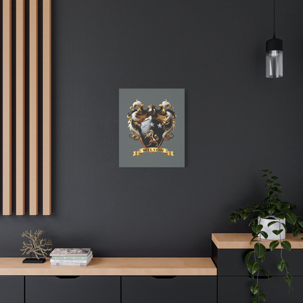 Wilson Family Crest Canvas Wall Art