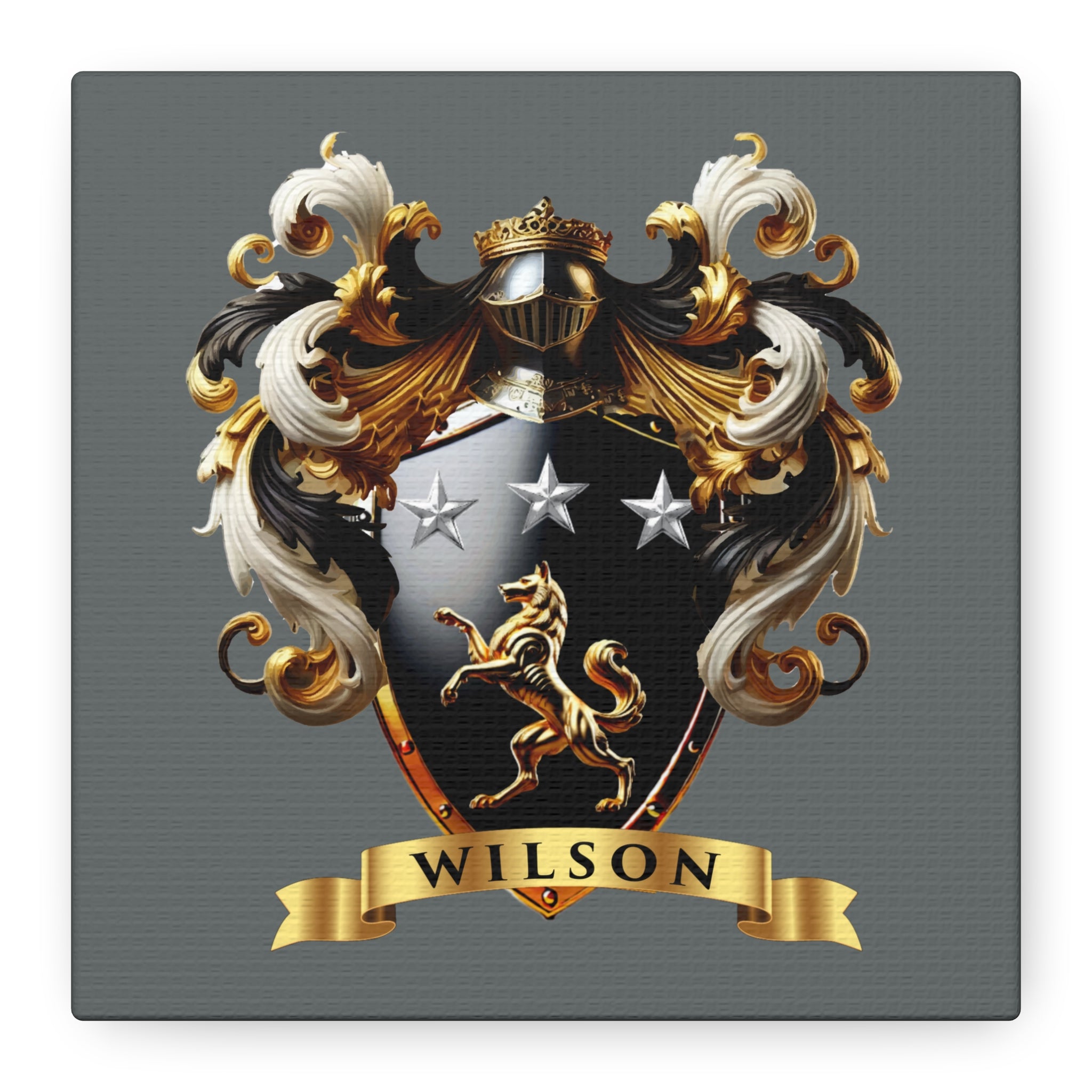 Wilson Family Crest Canvas Wall Art