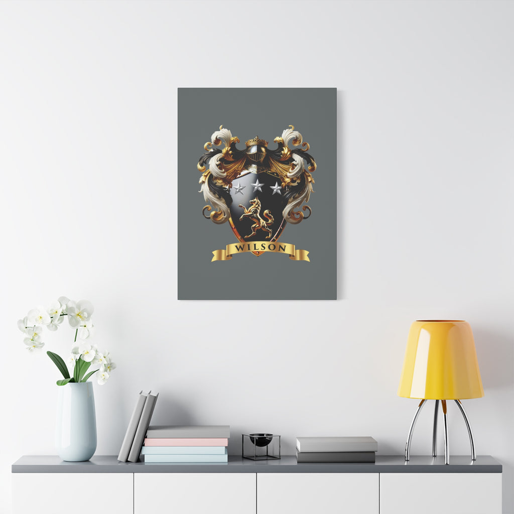Wilson Family Crest Canvas Wall Art