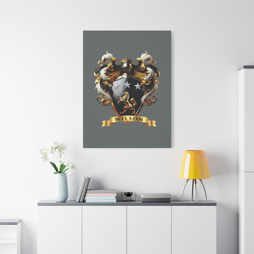 Wilson Family Crest Canvas Wall Art