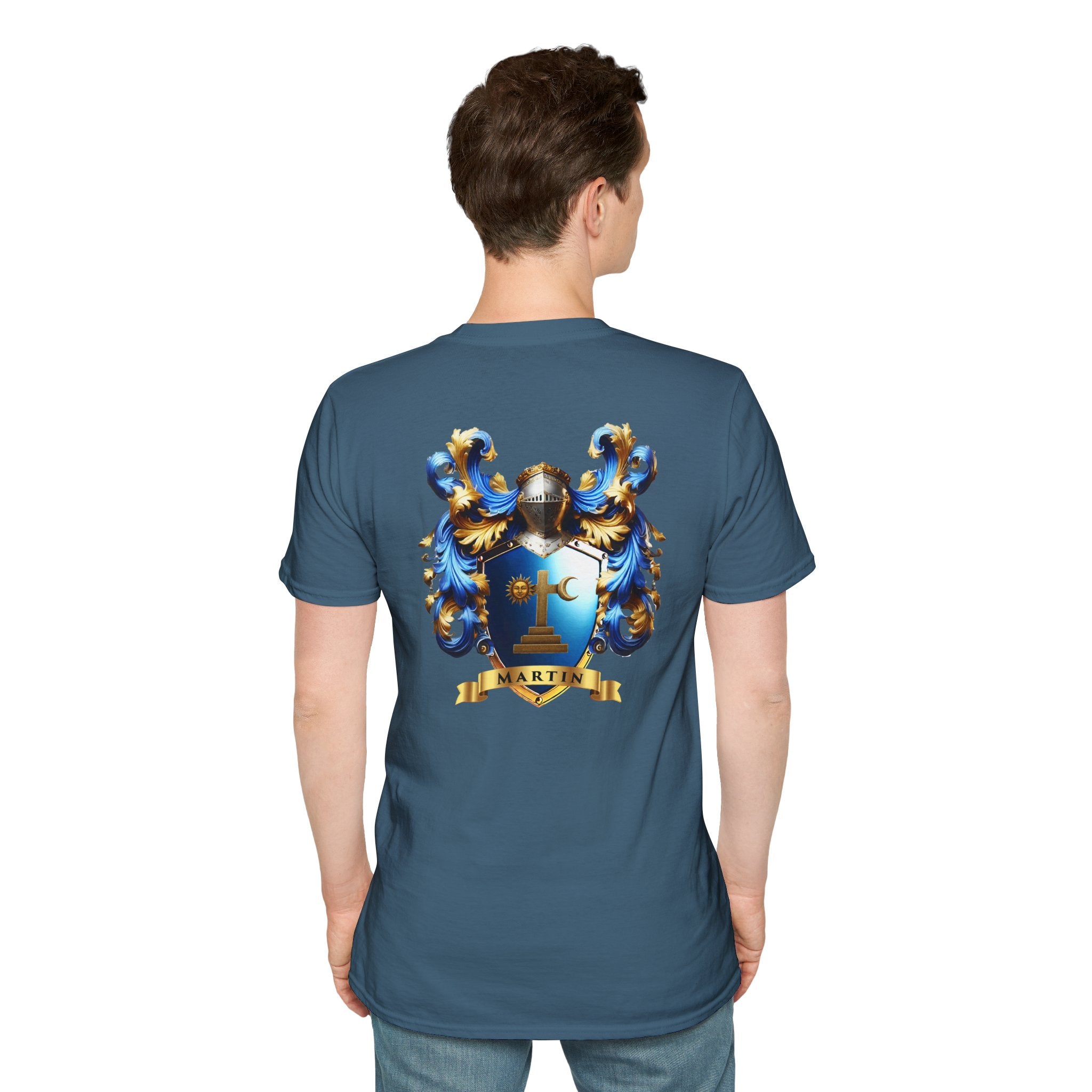Family Crest Unisex Softstyle T-Shirt - Honor Your Heritage in Comfort