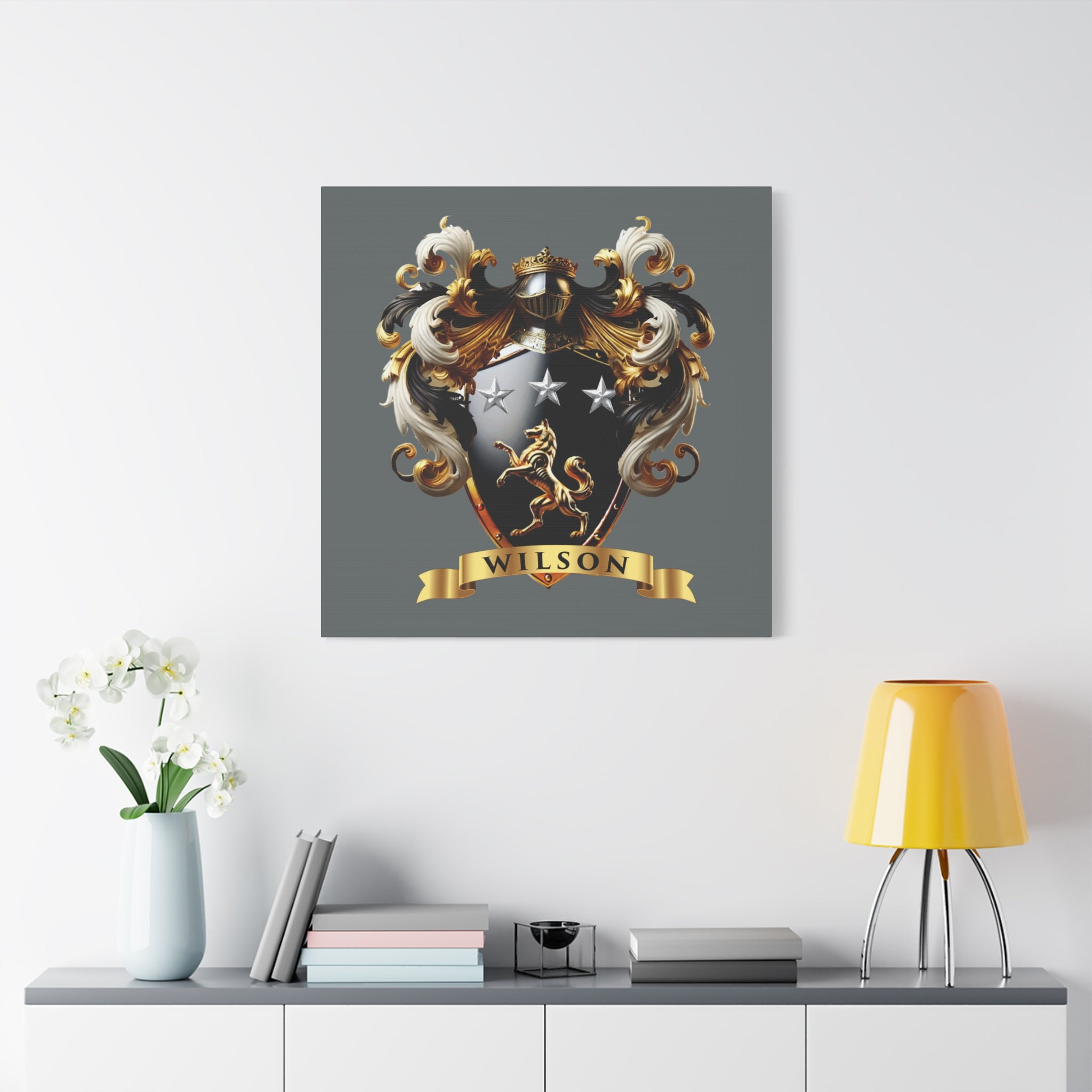 Wilson Family Crest Canvas Wall Art