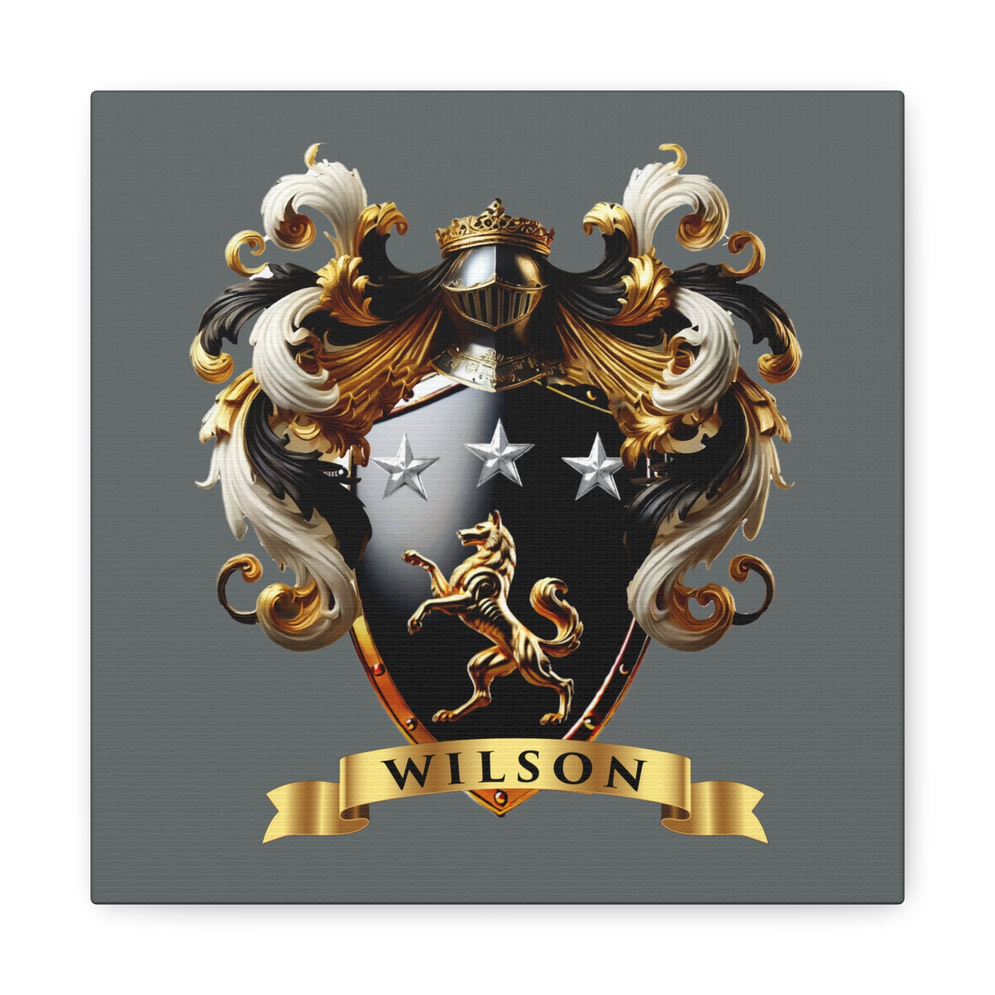 Wilson Family Crest Canvas Wall Art