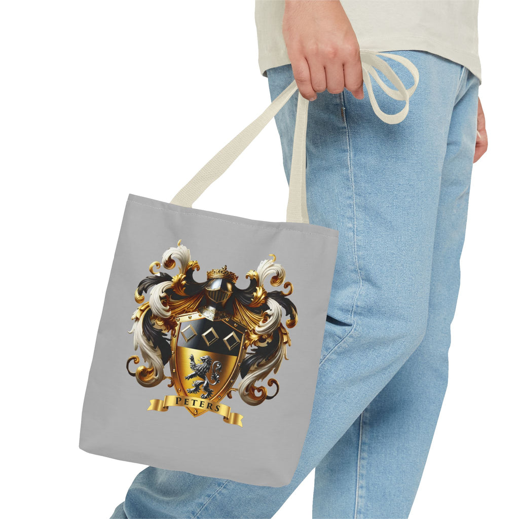 Regal Crest Tote Bag - Elegant Peters Design for Daily Adventures