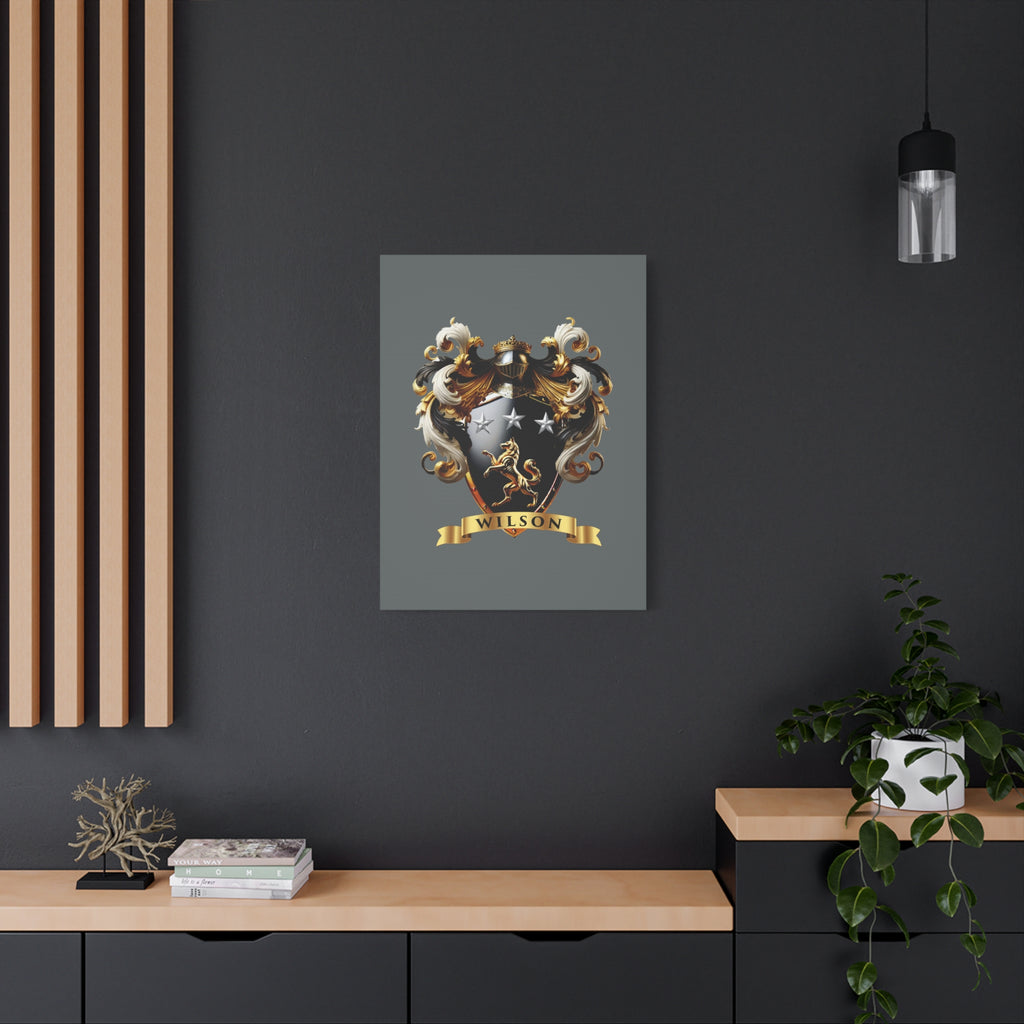 Wilson Family Crest Canvas Wall Art