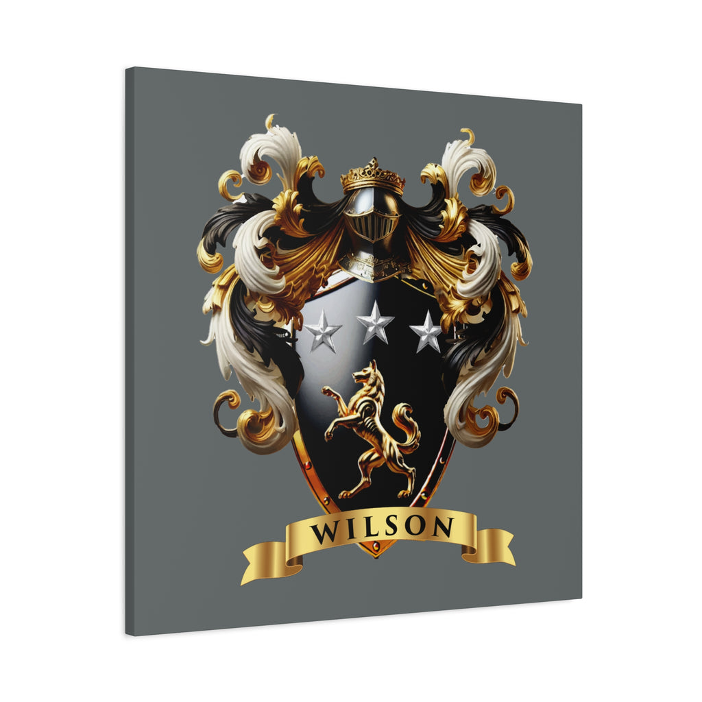 Wilson Family Crest Canvas Wall Art