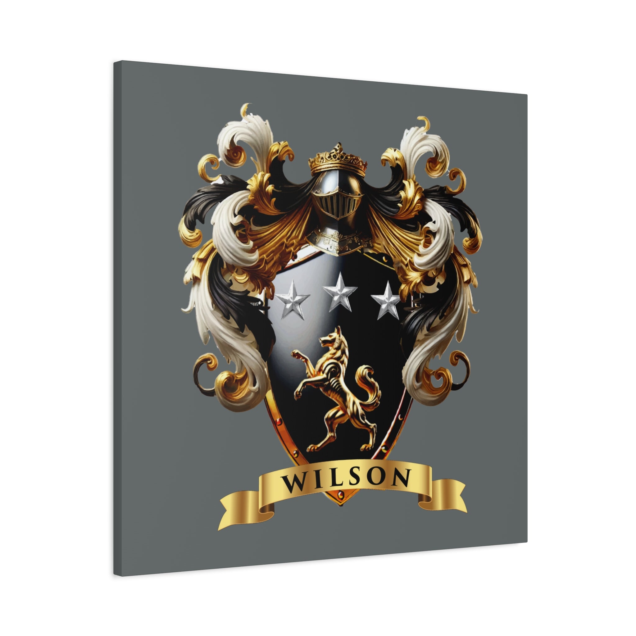 Wilson Family Crest Canvas Wall Art