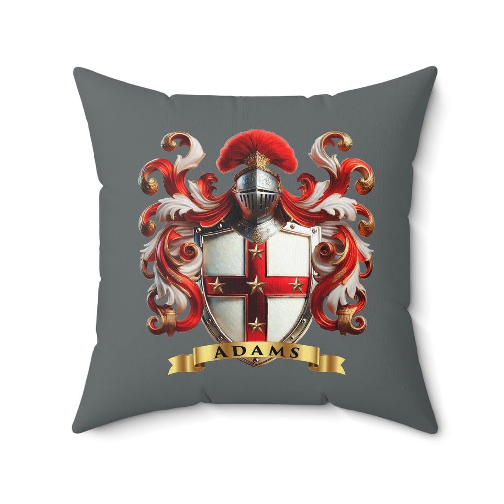 Adams Heraldic Crest Decorative Pillow