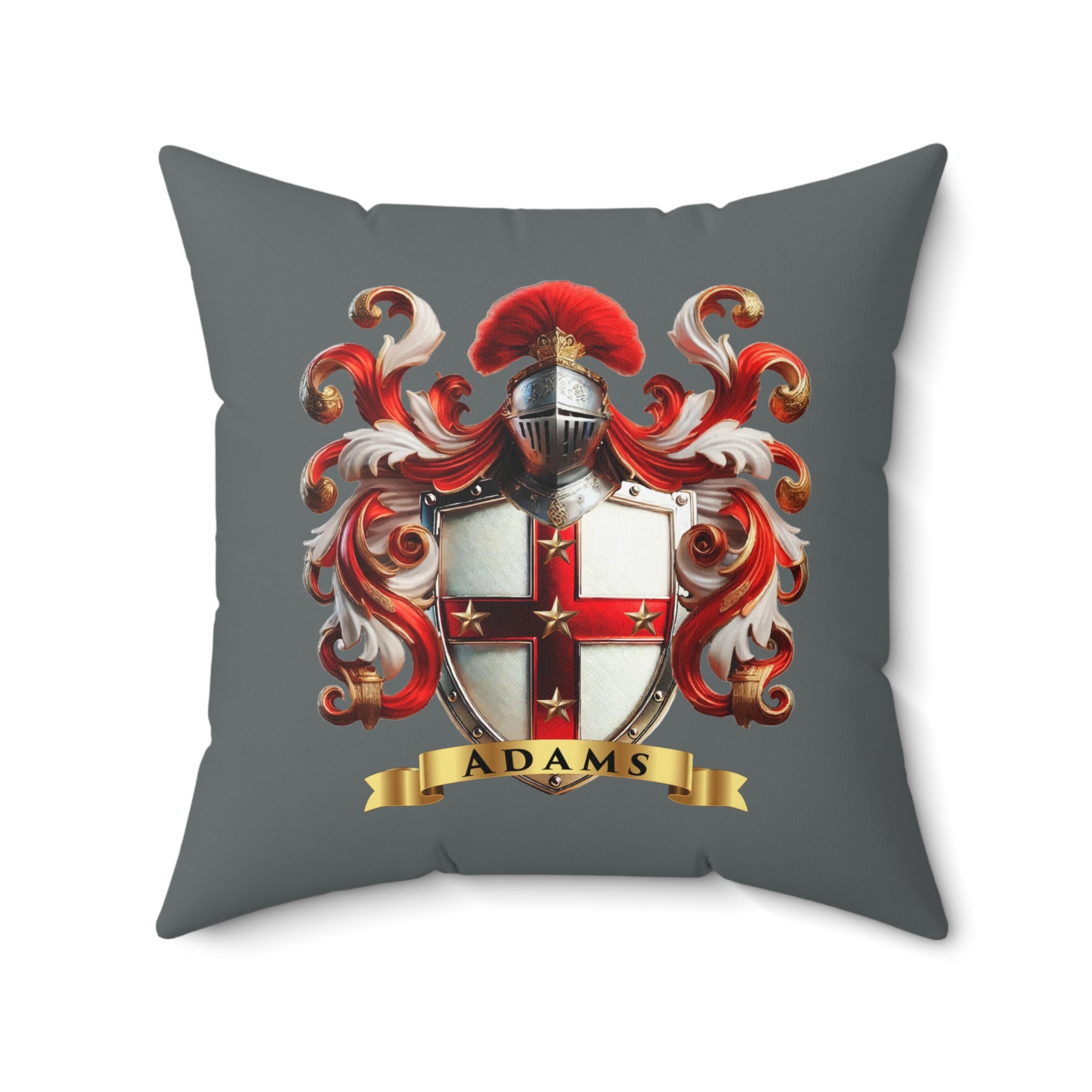 Adams Heraldic Crest Decorative Pillow