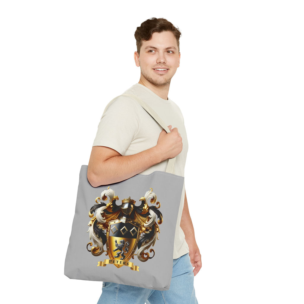 Regal Crest Tote Bag - Elegant Peters Design for Daily Adventures