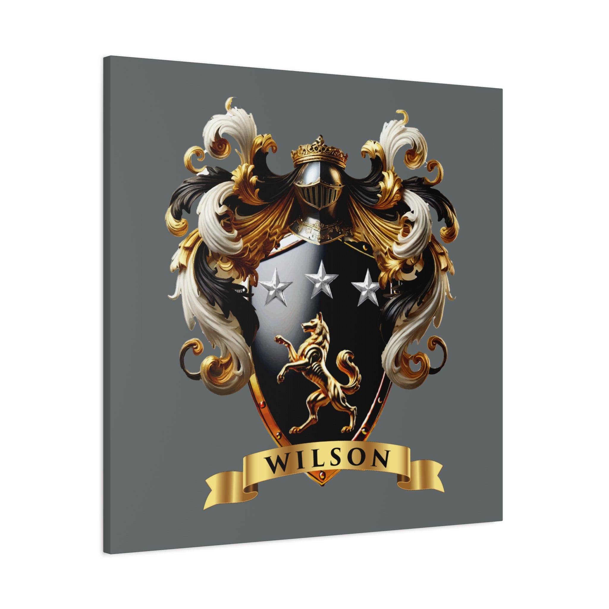 Wilson Family Crest Canvas Wall Art