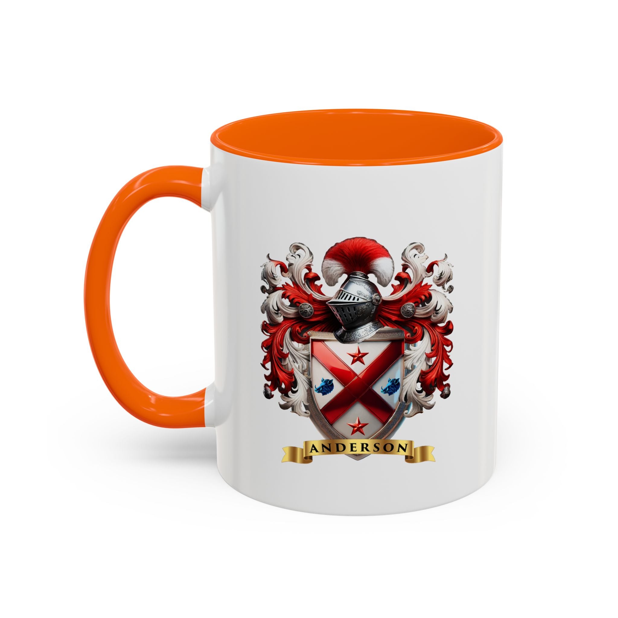 Anderson Family Crest, Complete Heraldic Design Accent Coffee Mug (11, 15oz)