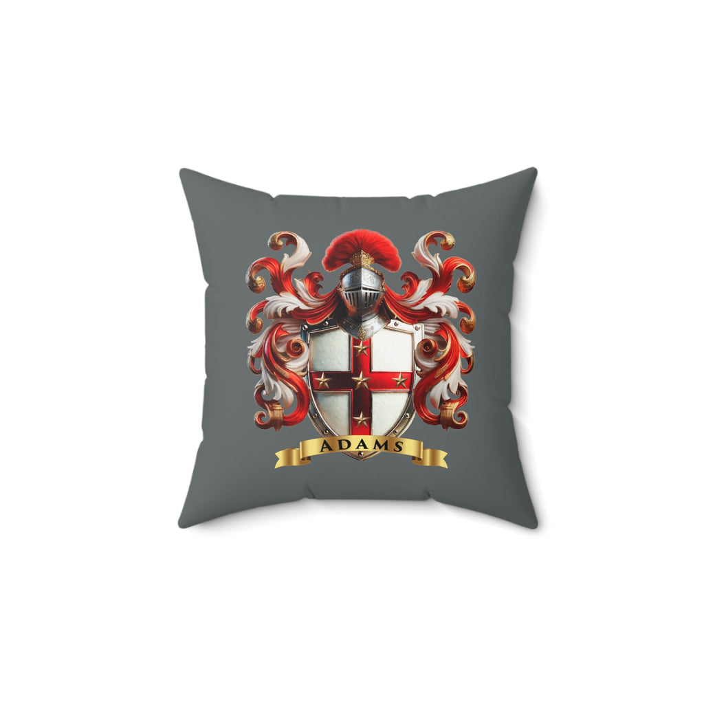 Adams Heraldic Crest Decorative Pillow