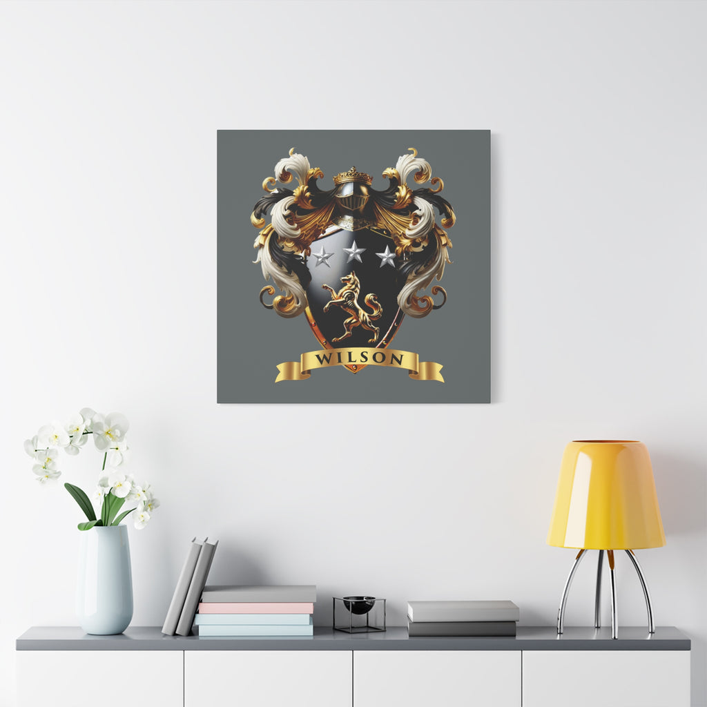 Wilson Family Crest Canvas Wall Art