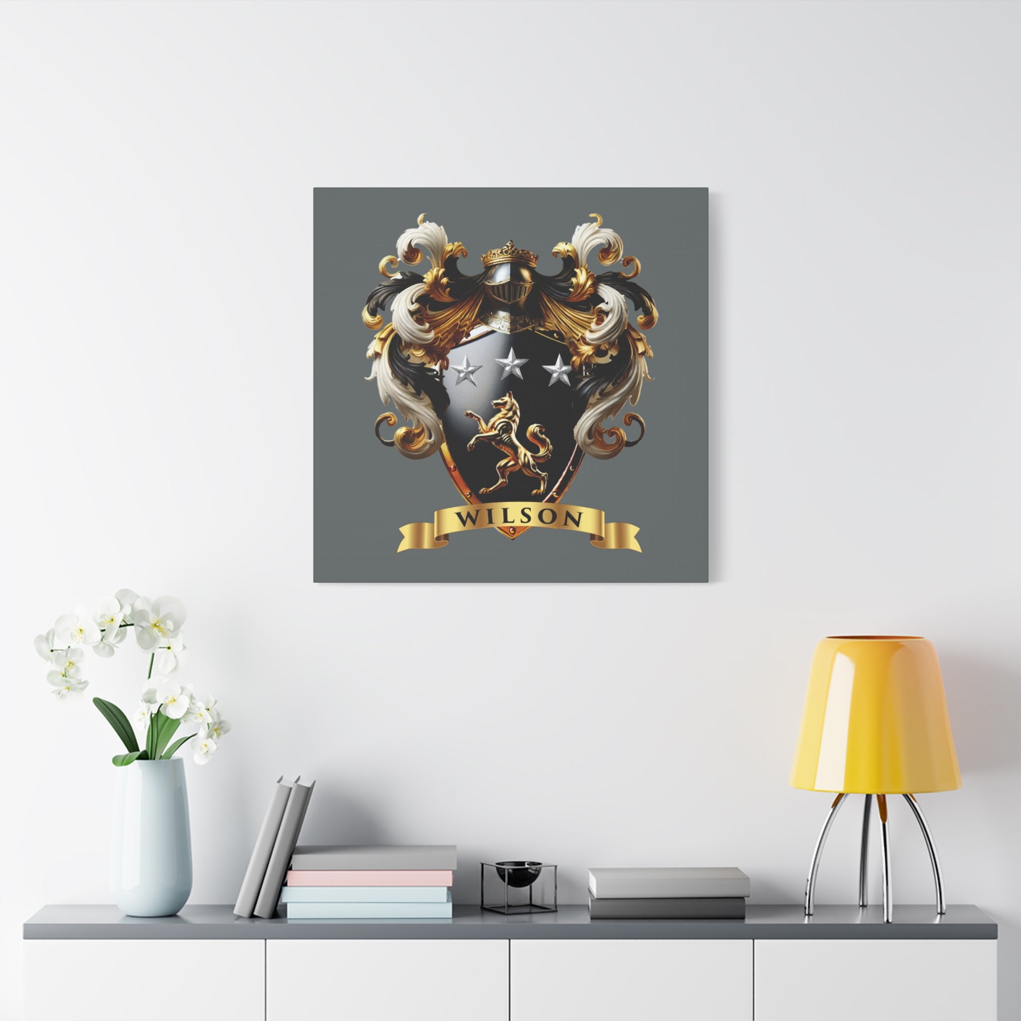 Wilson Family Crest Canvas Wall Art