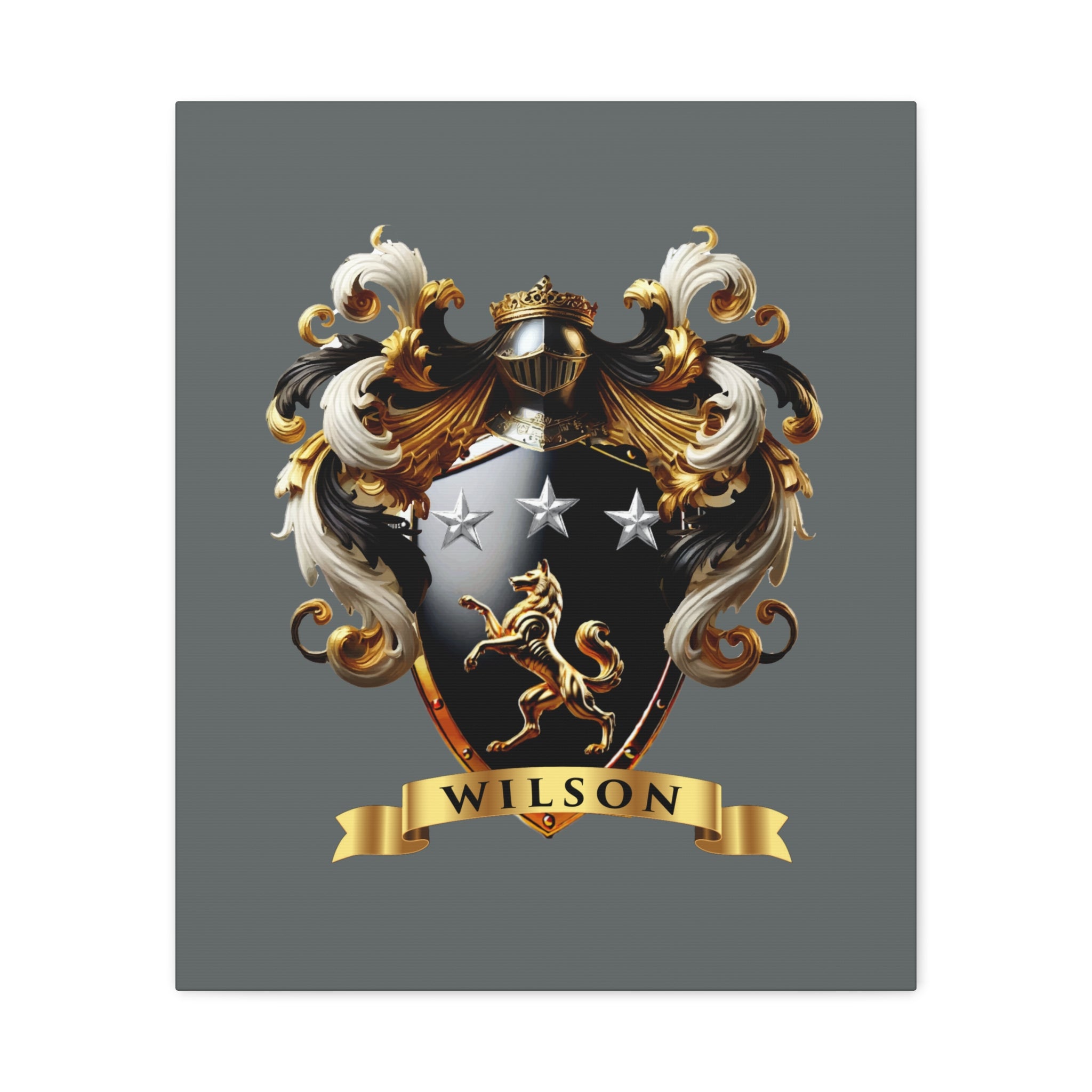 Wilson Family Crest Canvas Wall Art