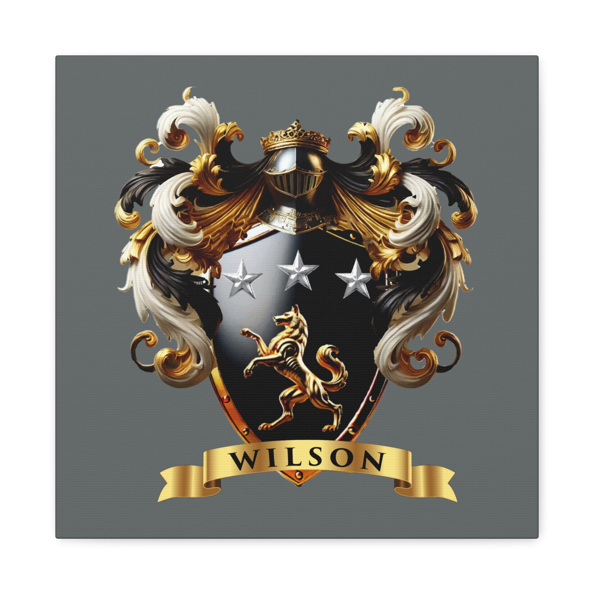 Wilson Family Crest Canvas Wall Art