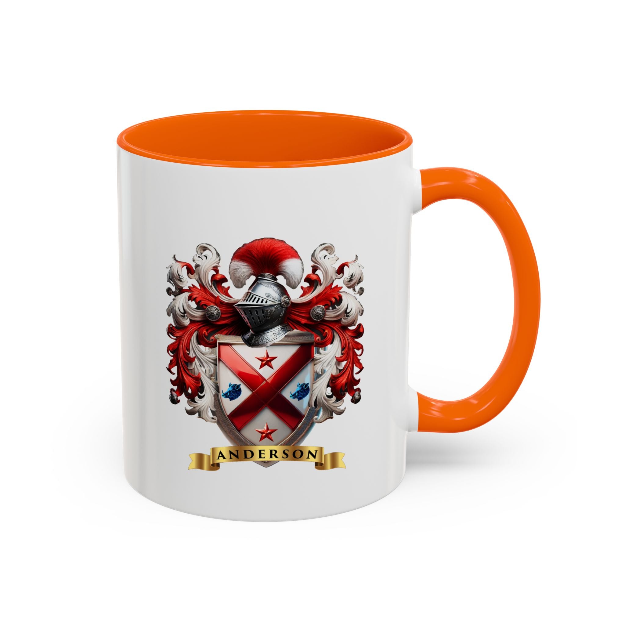 Anderson Family Crest, Complete Heraldic Design Accent Coffee Mug (11, 15oz)
