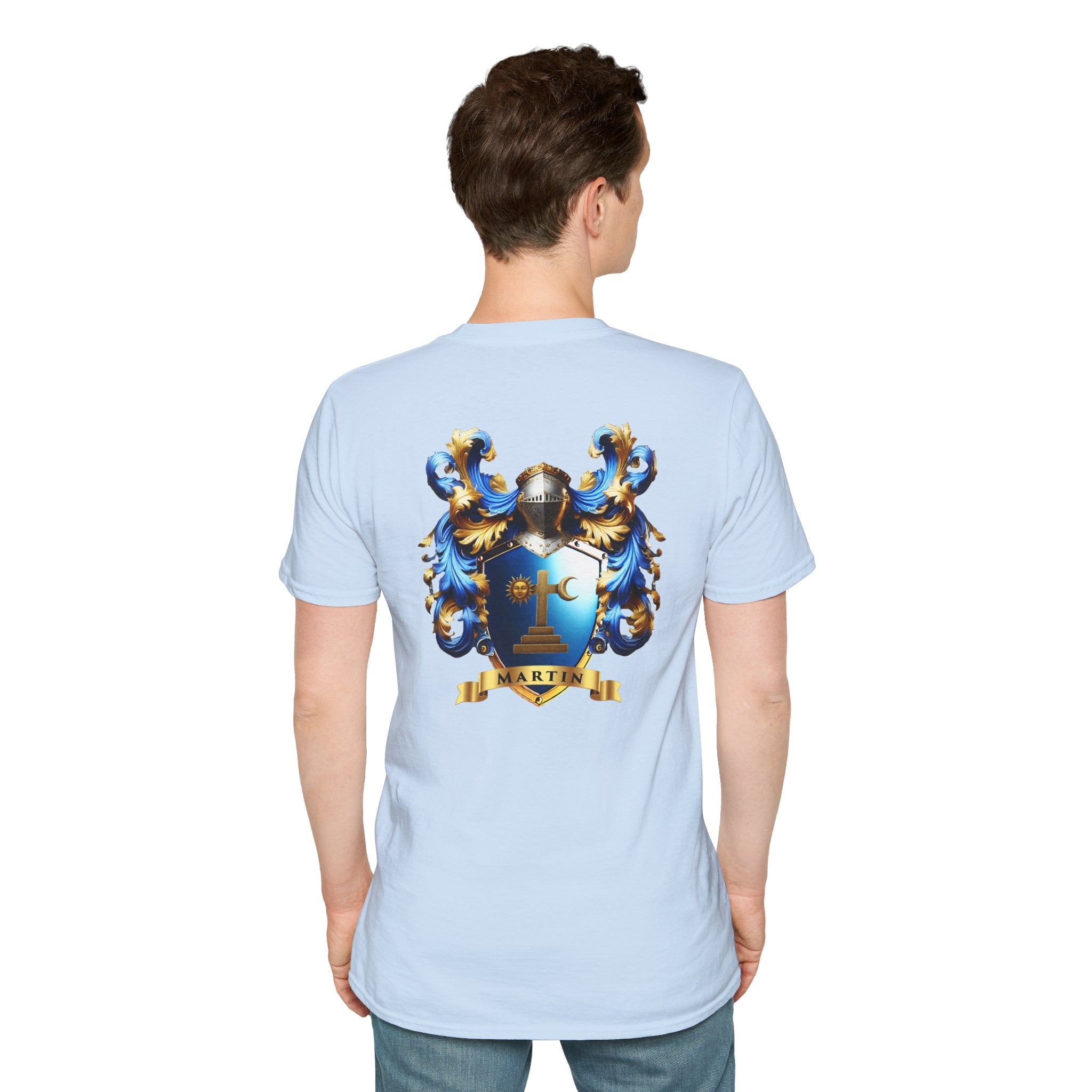 Family Crest Unisex Softstyle T-Shirt - Honor Your Heritage in Comfort