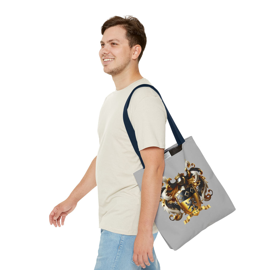 Regal Crest Tote Bag - Elegant Peters Design for Daily Adventures