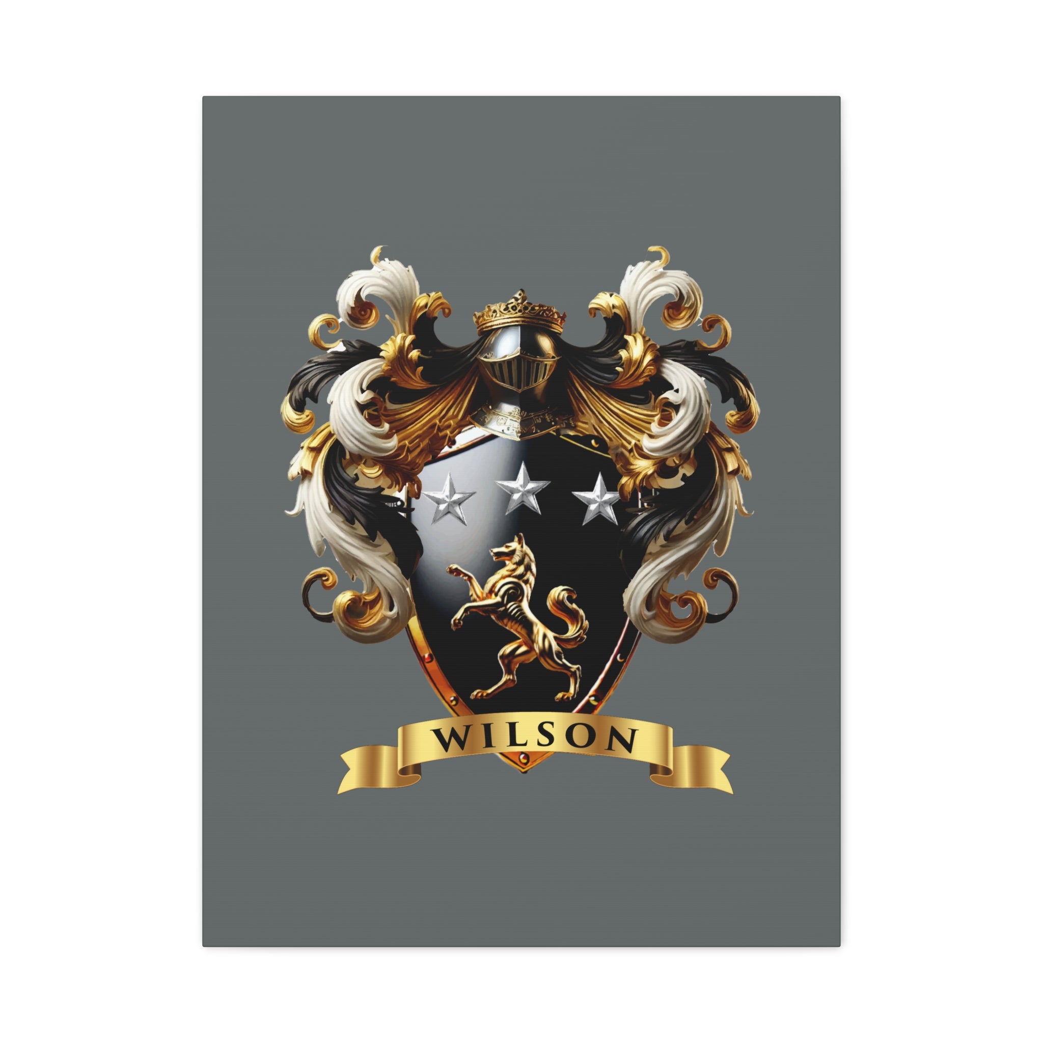 Wilson Family Crest Canvas Wall Art