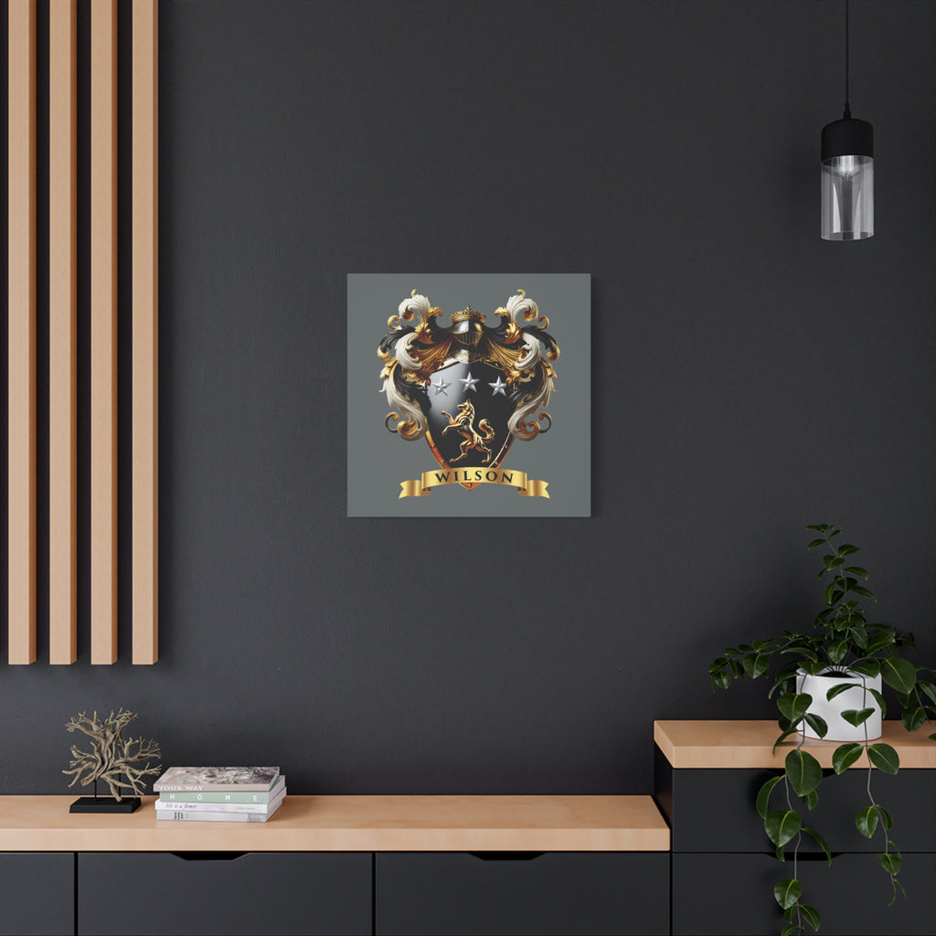 Wilson Family Crest Canvas Wall Art