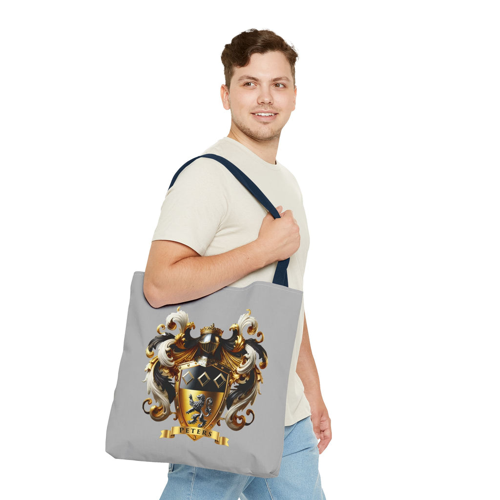 Regal Crest Tote Bag - Elegant Peters Design for Daily Adventures