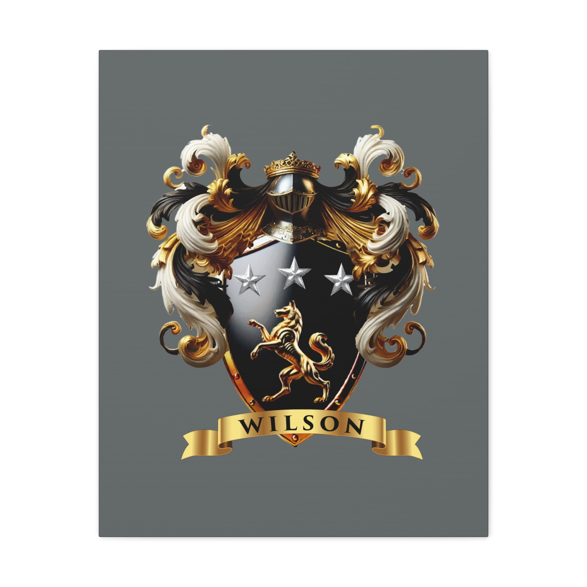 Wilson Family Crest Canvas Wall Art