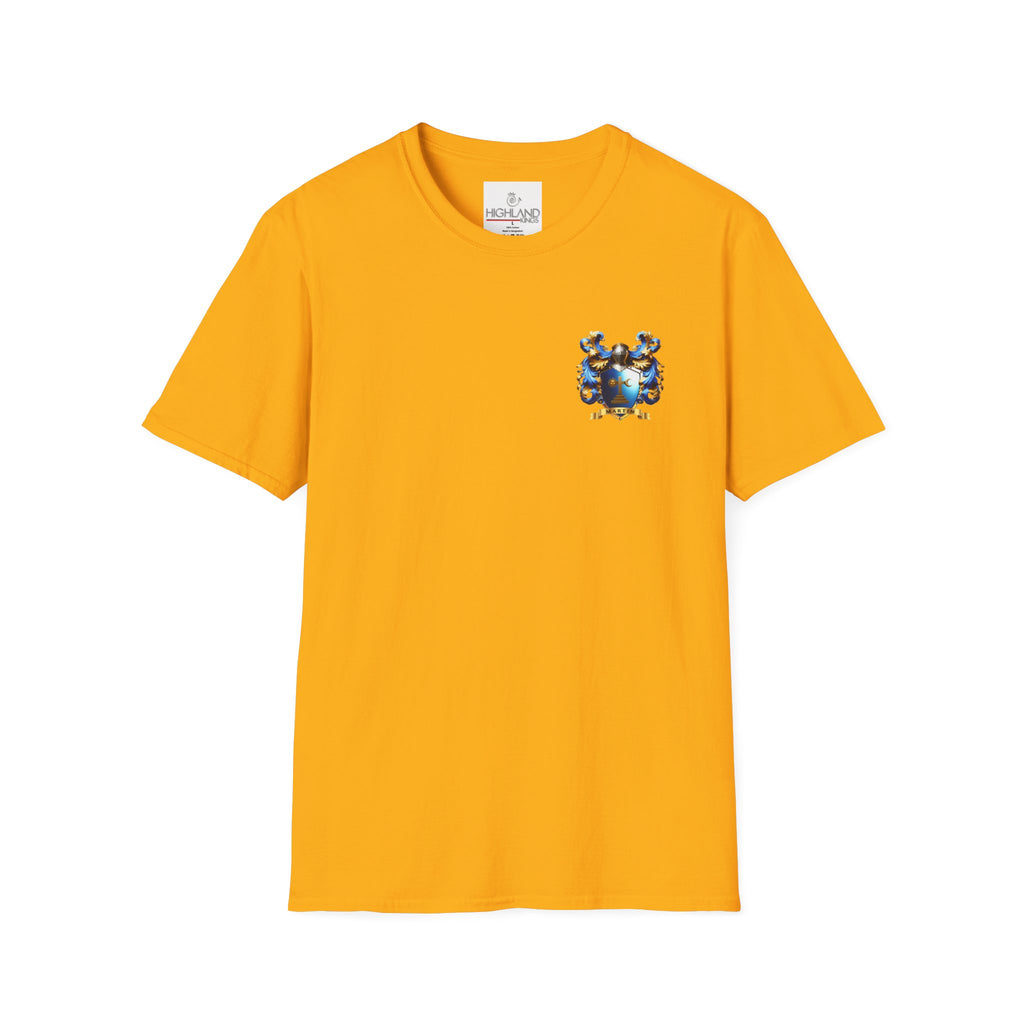 Family Crest Unisex Softstyle T-Shirt - Honor Your Heritage in Comfort