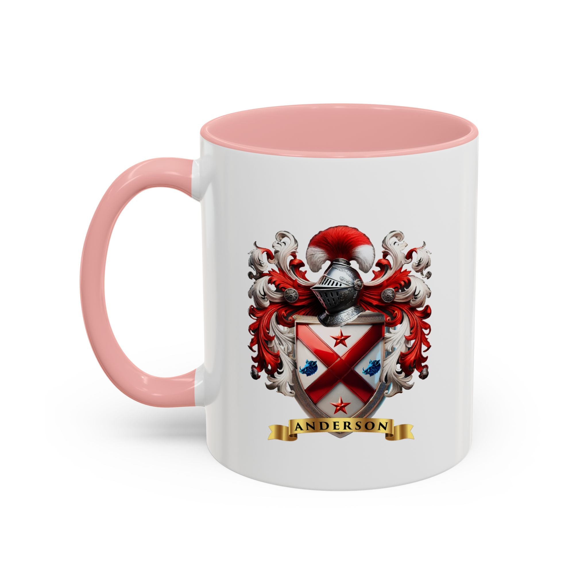 Anderson Family Crest, Complete Heraldic Design Accent Coffee Mug (11, 15oz)