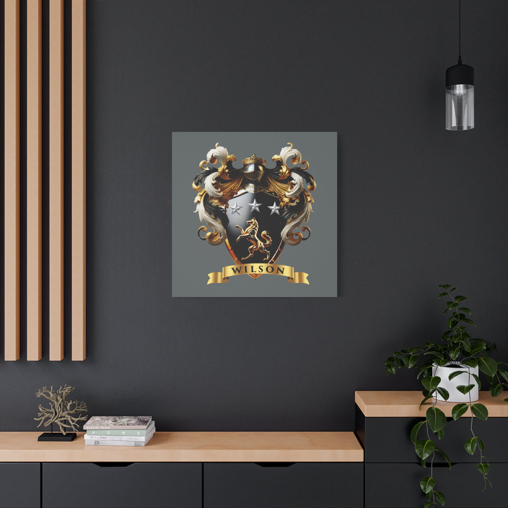 Wilson Family Crest Canvas Wall Art