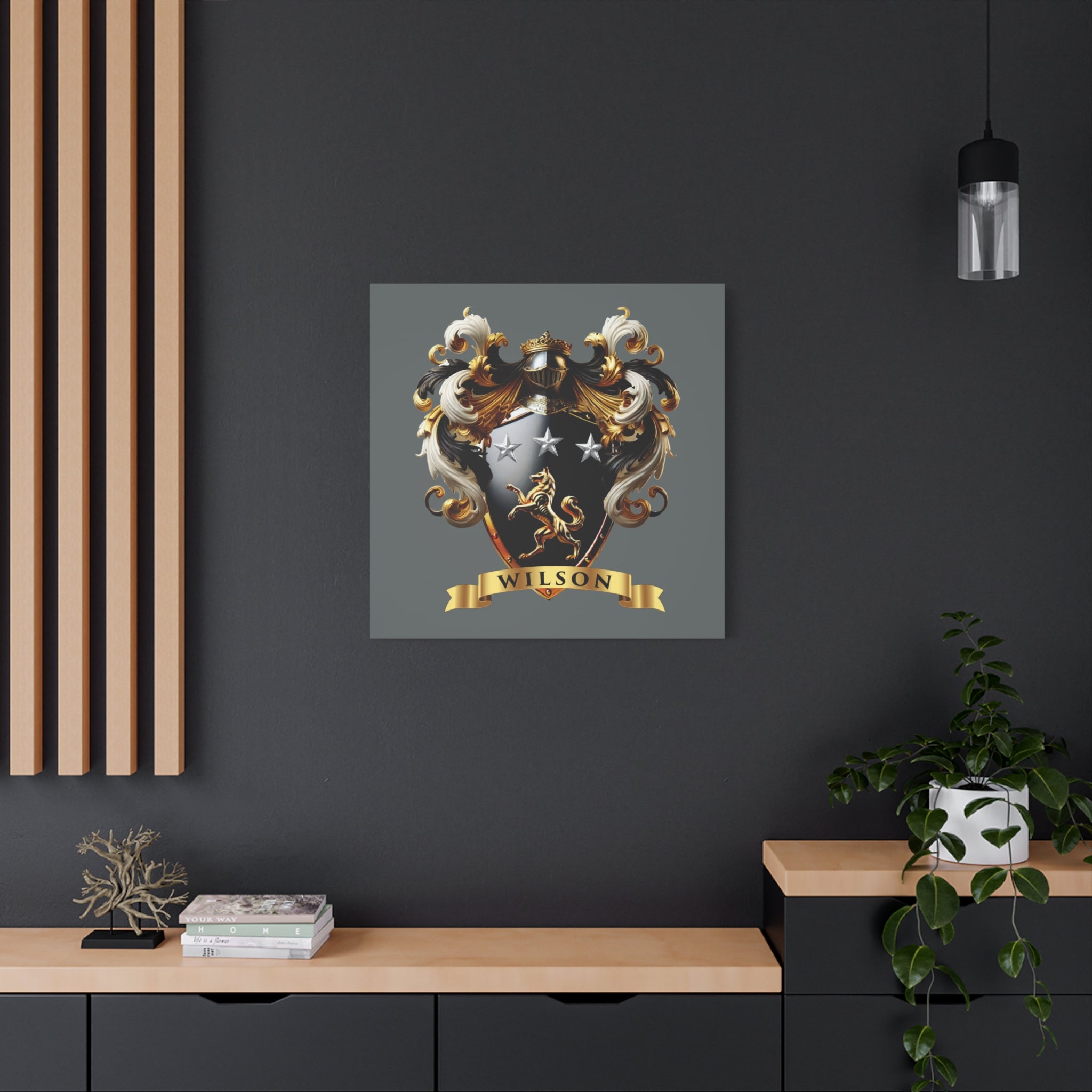 Wilson Family Crest Canvas Wall Art