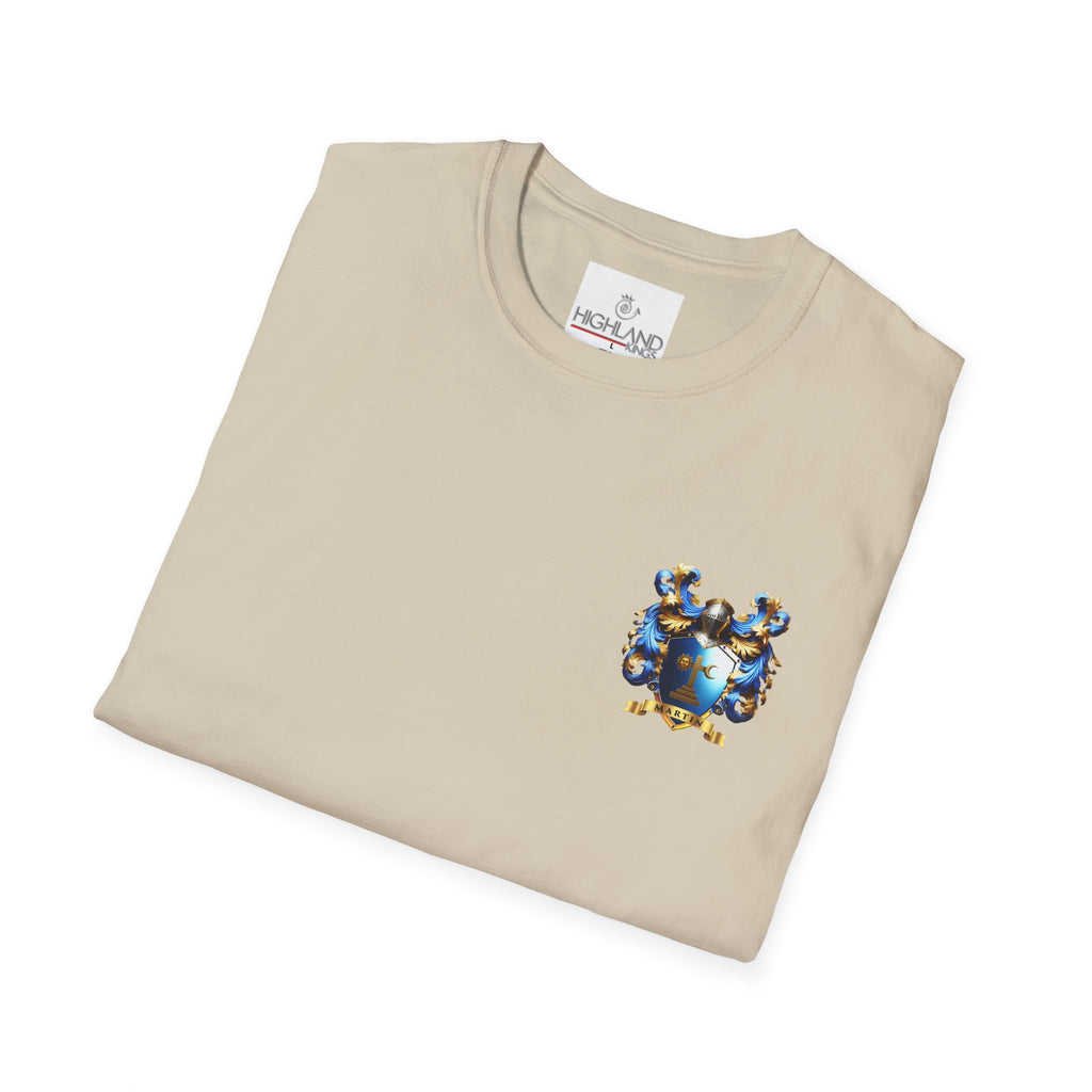 Family Crest Unisex Softstyle T-Shirt - Honor Your Heritage in Comfort