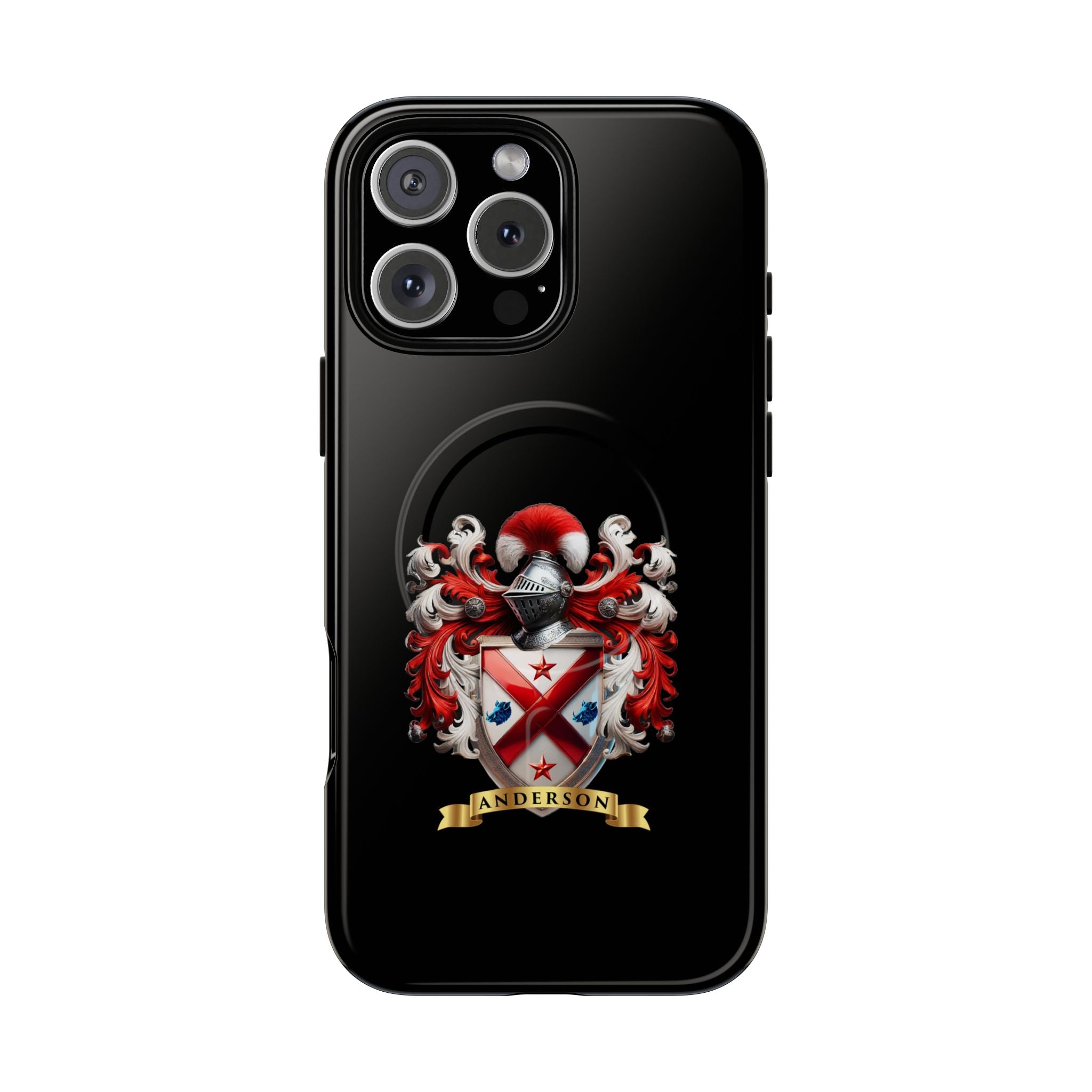 Personalized Tough Magnetic Phone Case with Anderson Crest