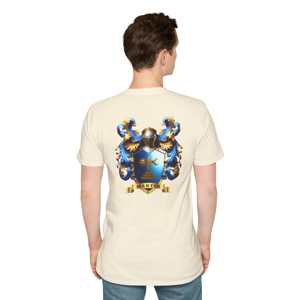 Family Crest Unisex Softstyle T-Shirt - Honor Your Heritage in Comfort