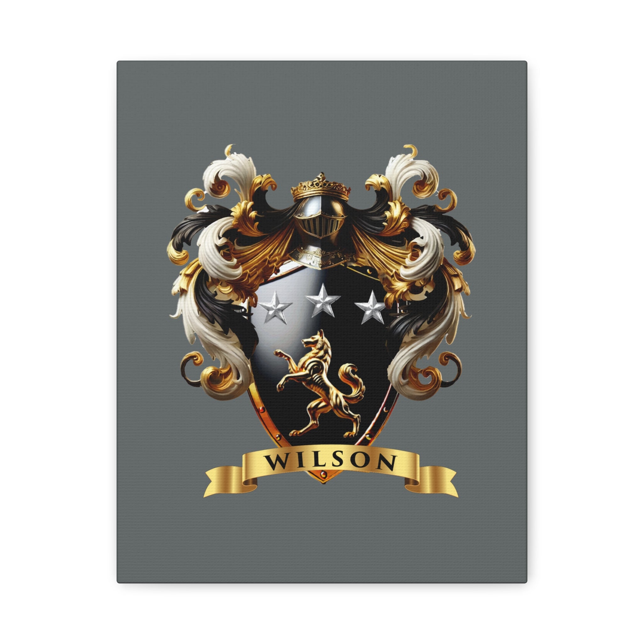 Wilson Family Crest Canvas Wall Art