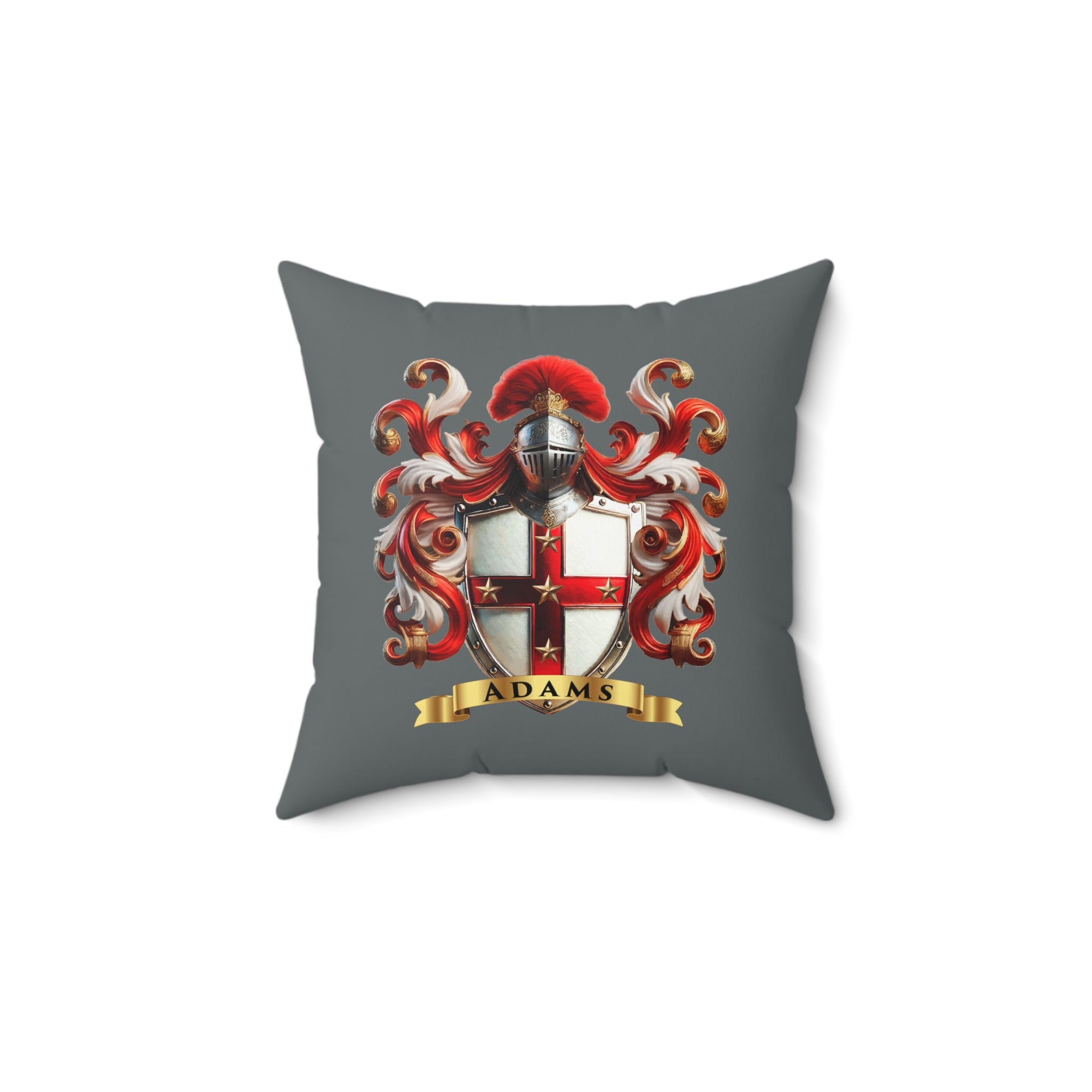 Adams Heraldic Crest Decorative Pillow
