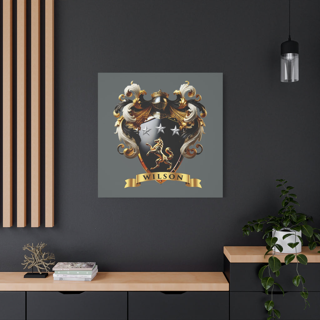 Wilson Family Crest Canvas Wall Art